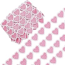 GORGECRAFT 5 Yards 23mm Red Heart Lace Trim Heart-Shaped